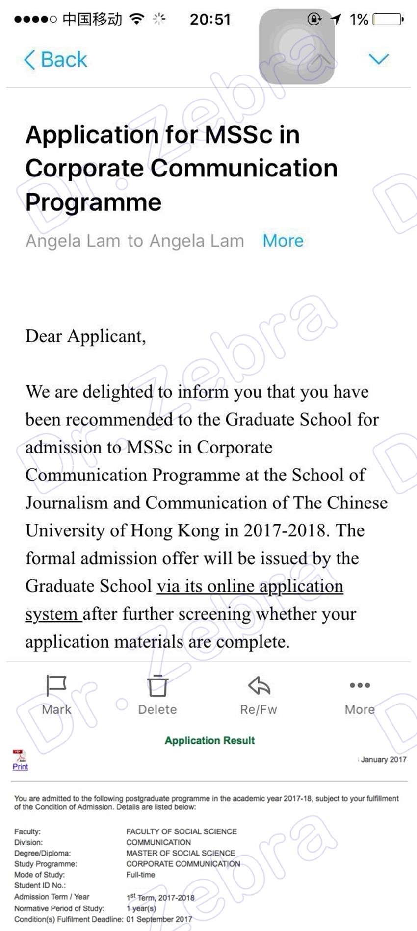 Chinese University of Hong Kong（CUHK），MSSc Corporate Communication，香港中文大学企业沟通社会科学硕士