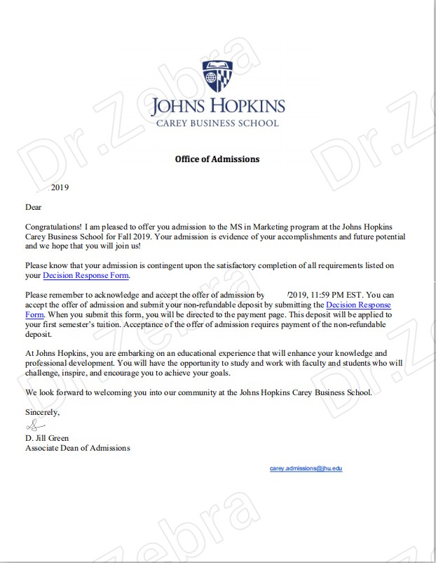 Johns Hopkins University，JHU，MS in Marketing， 约翰霍普金斯大学，市场营销硕士