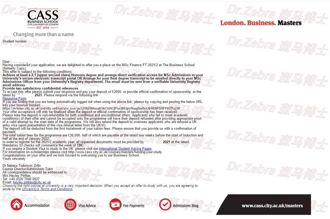 斑马博士留学中心、斑马博士、Cass Business School 、MSc Finance、 卡斯商学院、金融硕士 斑马博士留学中心、斑马博士、Cass Business School 、MSc Finance、 卡斯商学院、金融硕士
