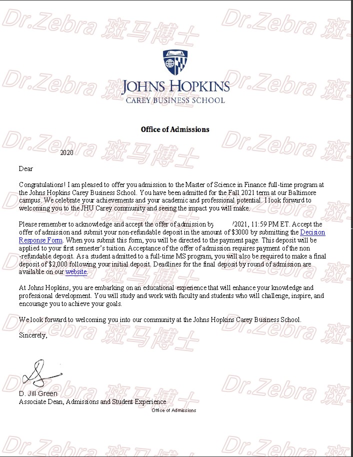 斑马博士、斑马博士留学中心、Johns Hopkins University、JHU、MS in Finance 、约翰霍普金斯大学、金融硕士 斑马博士、斑马博士留学中心、Johns Hopkins University、JHU、MS in Finance 、约翰霍普金斯大学、金融硕士