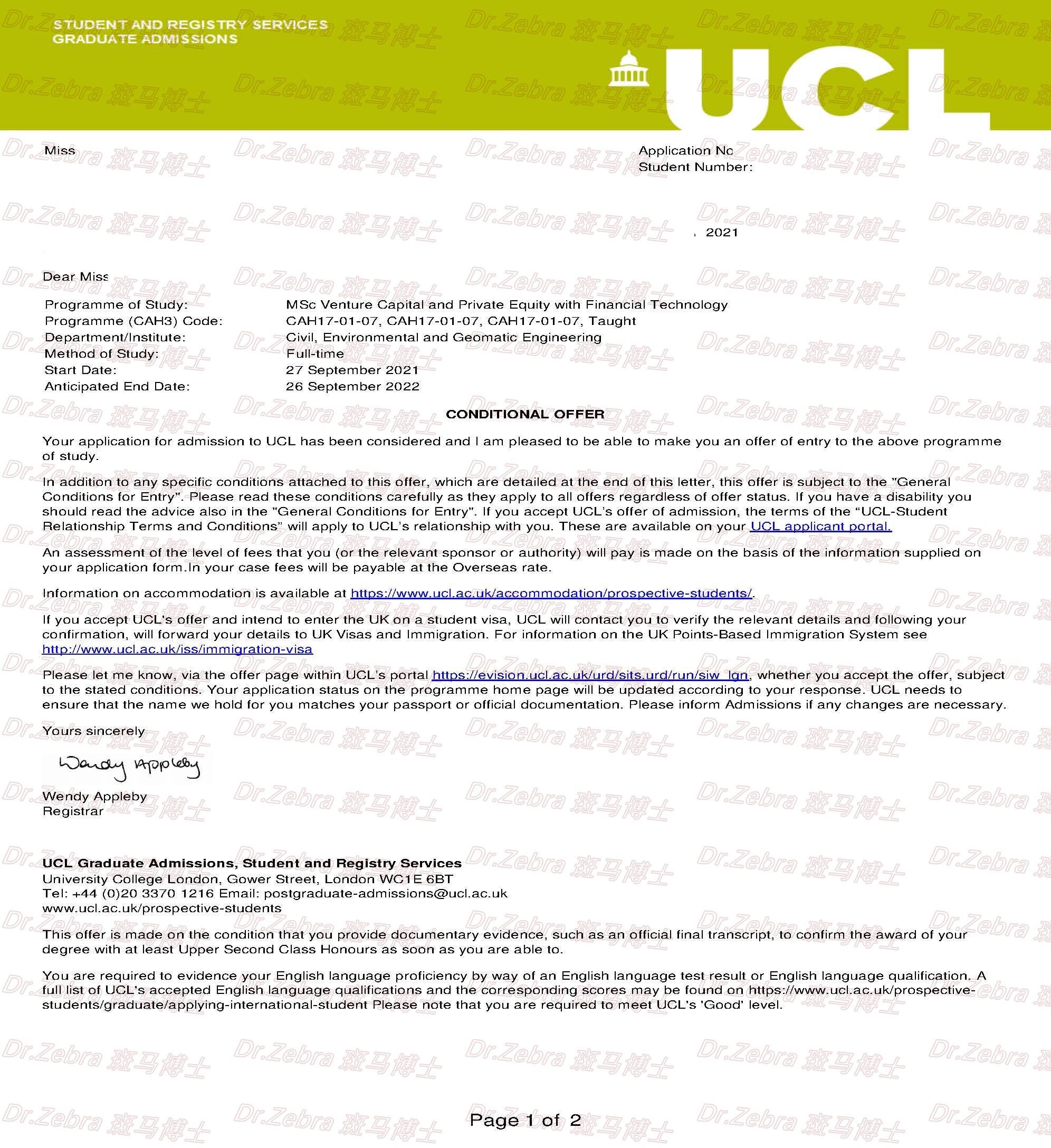 斑马博士留学中心、斑马博士、伦敦大学学院、 University College London 、UCL、MSc Venture Capital and Private Equity with Financial Technology、VCPE 斑马博士留学中心、斑马博士、伦敦大学学院、 University College London 、UCL、MSc Venture Capital and Private Equity with Financial Technology、VCPE