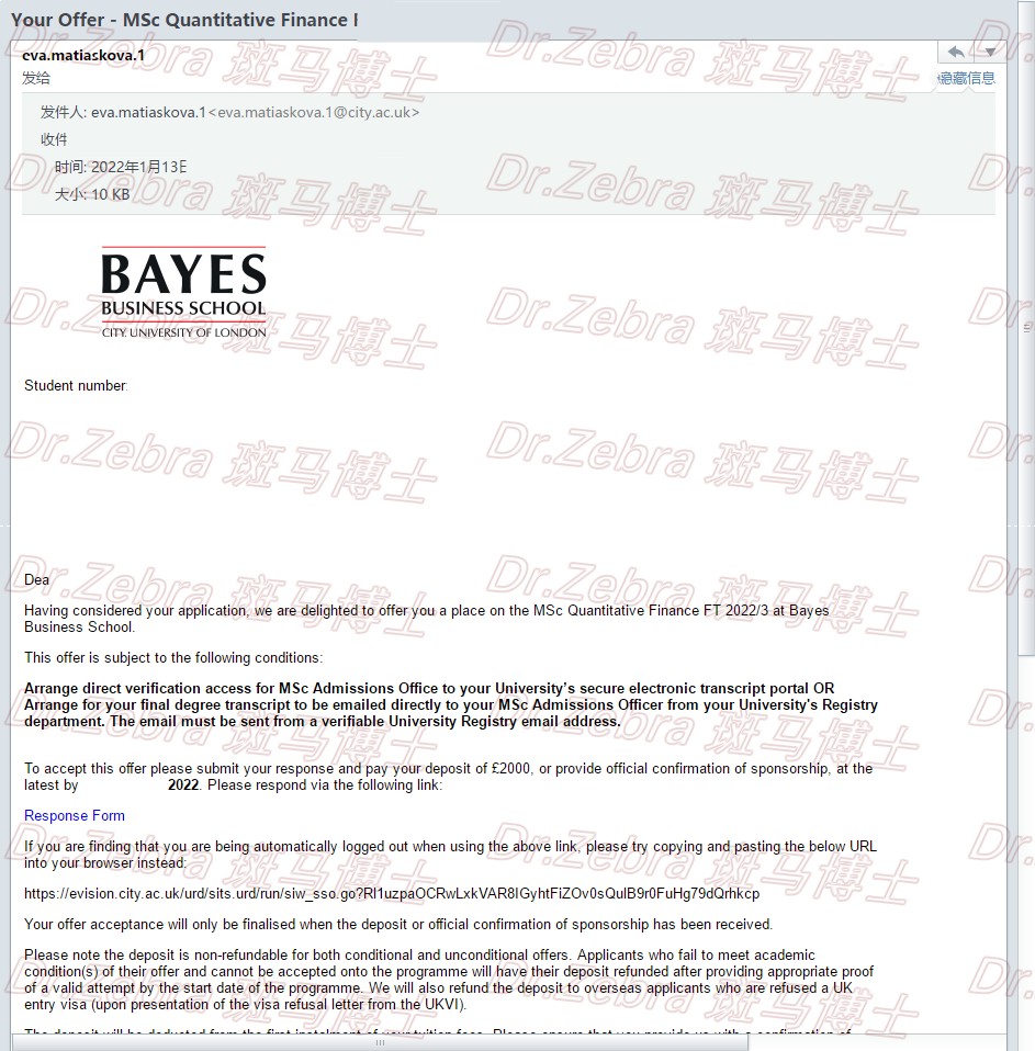 斑马博士、斑马博士留学中心、贝叶斯商学院、 Bayes Business School 、MSc Quantitative Finance 、量化金融硕士 斑马博士、斑马博士留学中心、贝叶斯商学院、 Bayes Business School 、MSc Quantitative Finance 、量化金融硕士