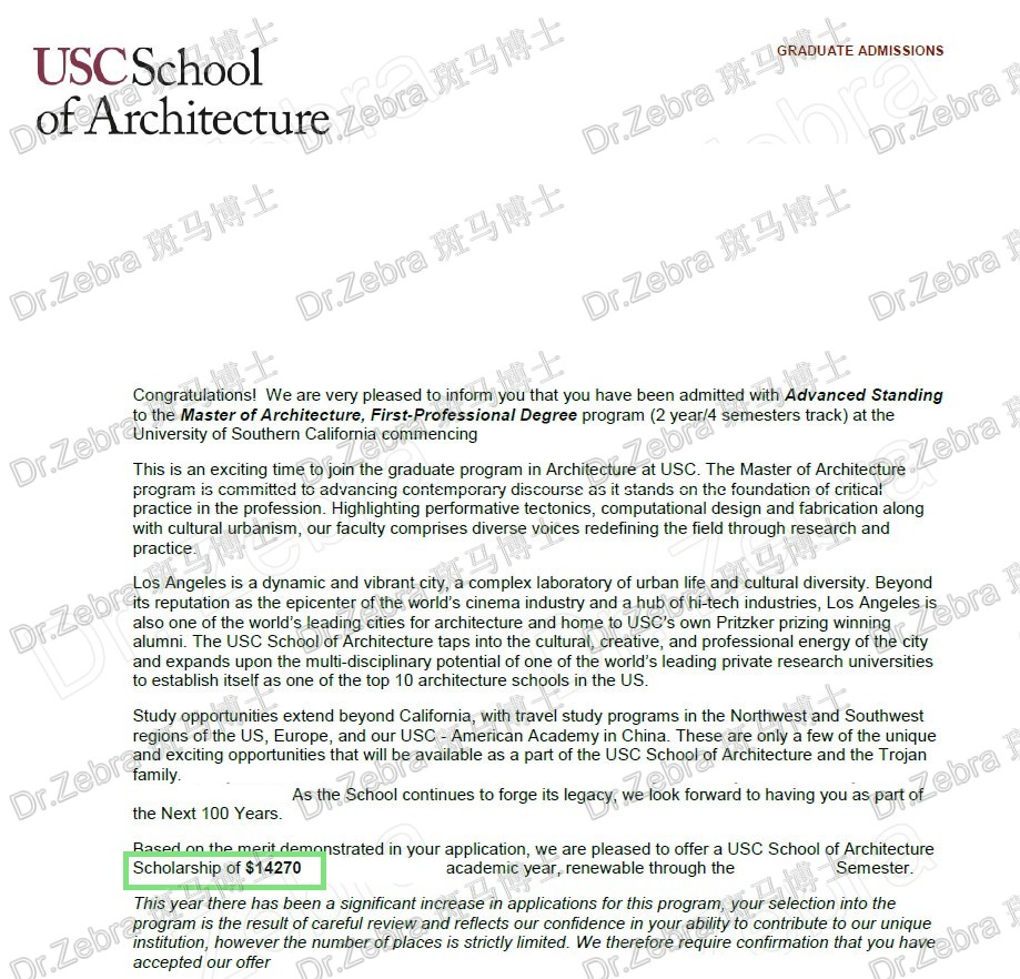 USC, Master of Architecture ，建筑学硕士
