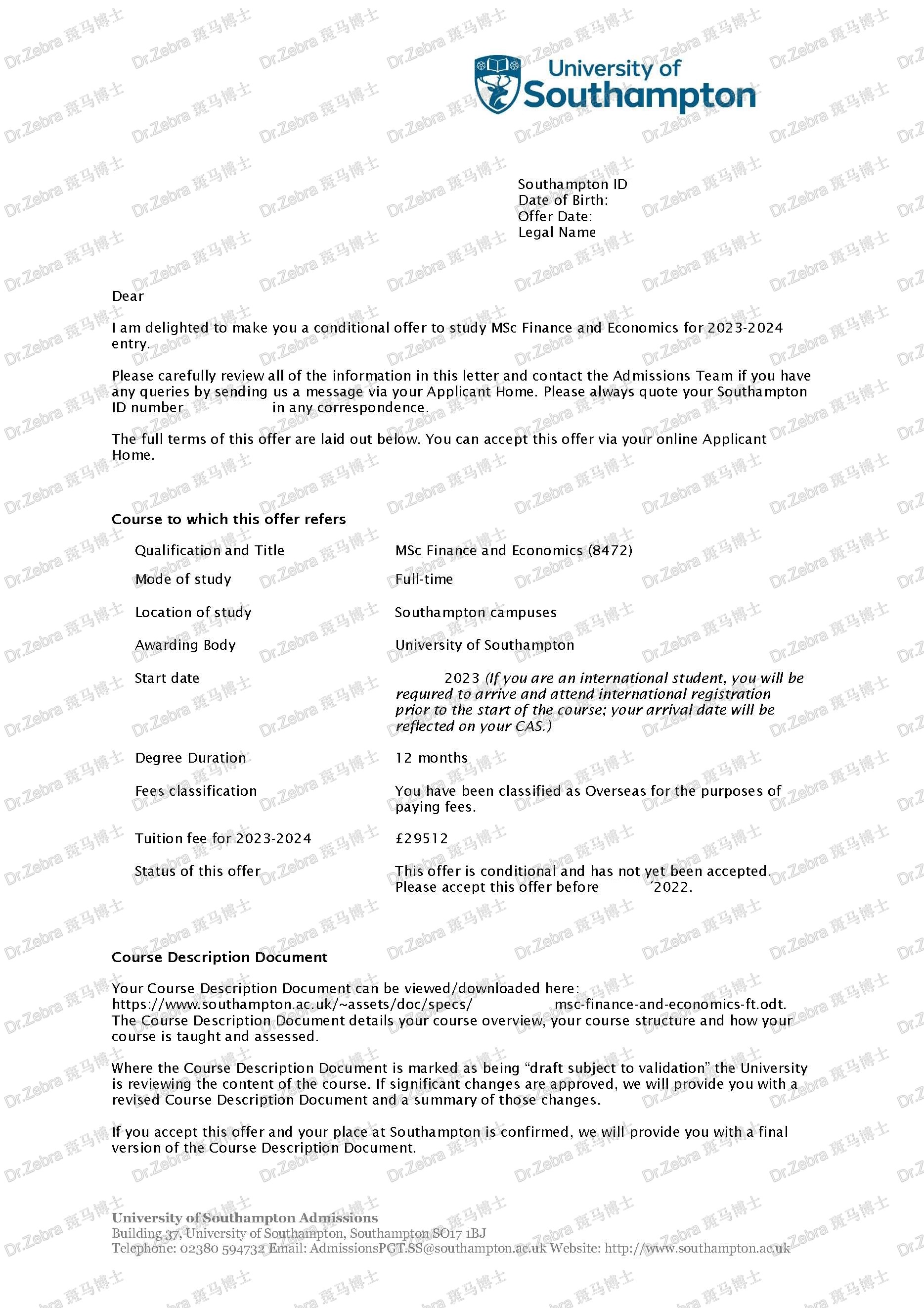 斑马博士、斑马博士留学中心、南安普顿大学、University of Southampton 、MSc Finance and Economics、金融与经济学硕士 斑马博士、斑马博士留学中心、南安普顿大学、University of Southampton 、MSc Finance and Economics、金融与经济学硕士