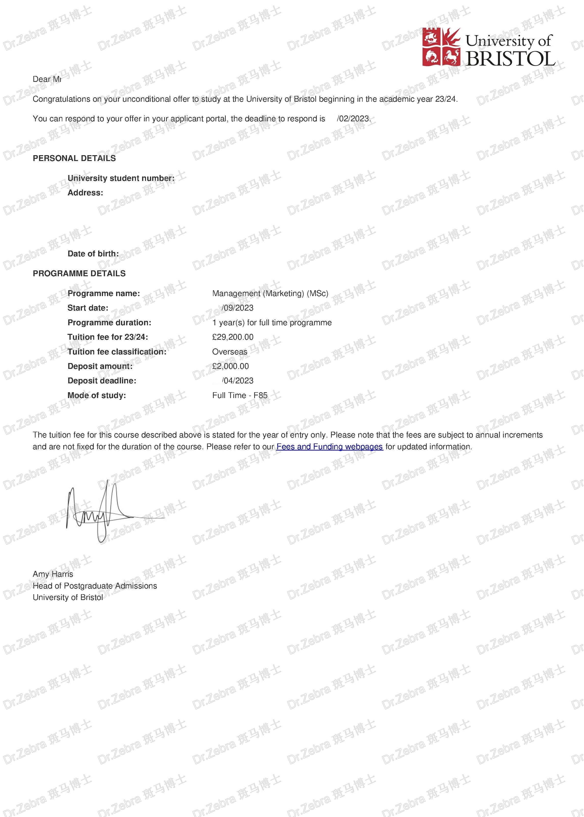 斑马博士、斑马博士留学中心、布里斯托大学、University of Bristol 、MSc Management (Marketing) 斑马博士、斑马博士留学中心、布里斯托大学、University of Bristol 、MSc Management (Marketing)