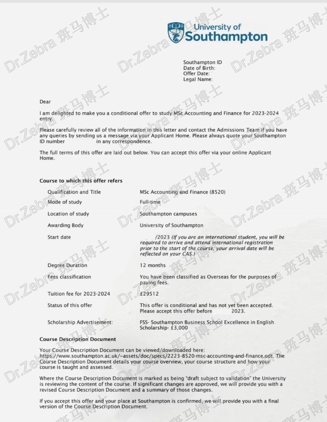 斑马博士、斑马博士留学中心、 南安普顿大学、University of Southampton 、MSc Accounting and Finance 、会计与金融硕士 斑马博士、斑马博士留学中心、 南安普顿大学、University of Southampton 、MSc Accounting and Finance 、会计与金融硕士